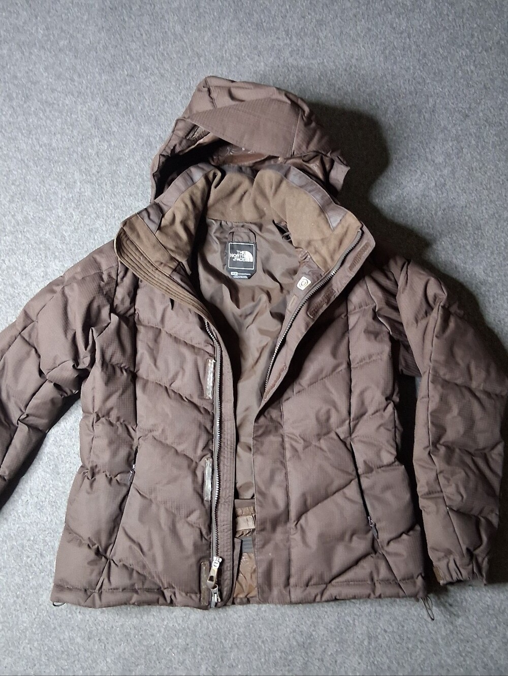 The North Face Prodigy 600 Down Ski Jacket Puffer Coat Hooded Brown Womens M - Picture 4 of 16